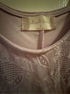 Altar'd State Lace Overlay Top in Mauve